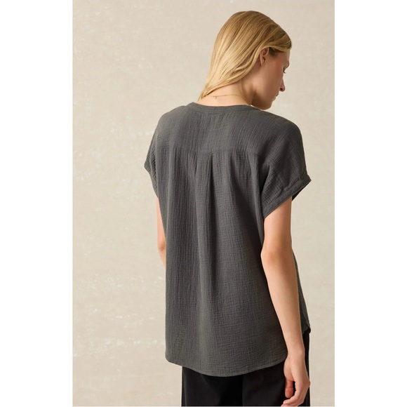 Faherty Dream Cotton Gauze Desmond Top - Picture 2 of 4